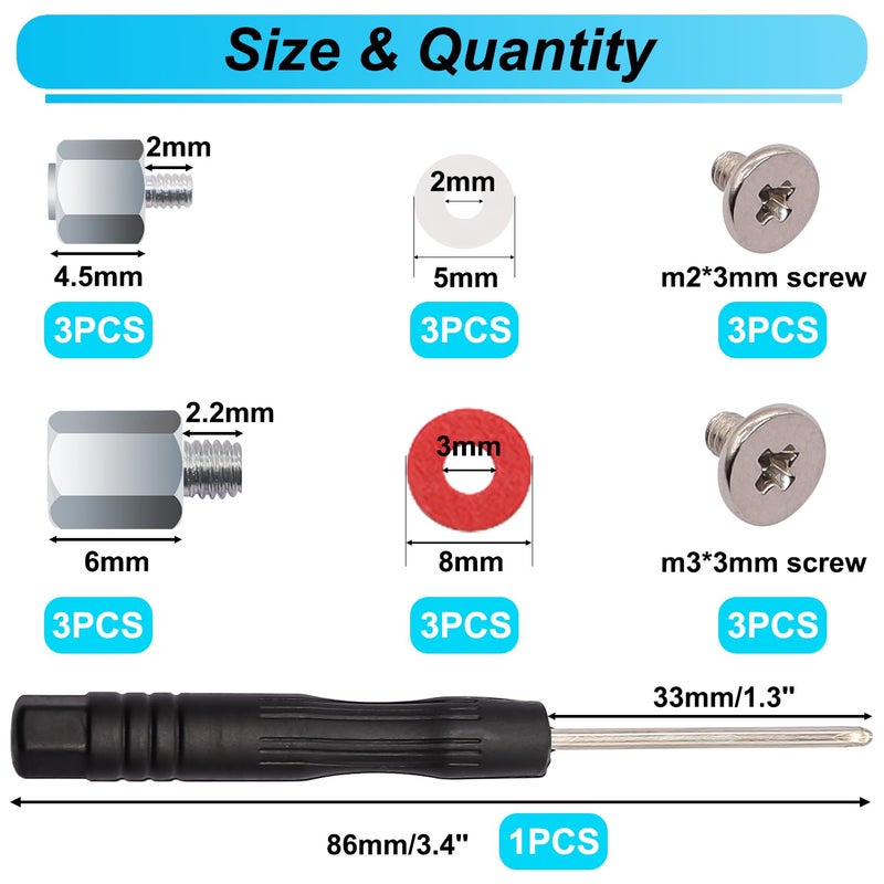 Bemaka M.2 SSD Mounting Screws Kit, M.2 Motherboard Standoffs and Screws, NVMe Screw with Magnetic Screwdriver, Used for Mainboard Repair of Laptop & Computers - Image 2